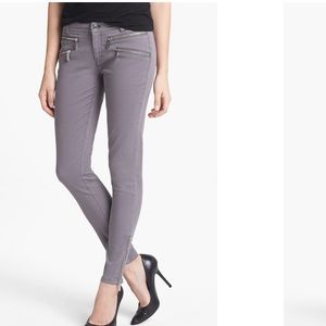 Micheal Kors Gray skinny Denim pant zipper detail